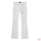 Men's Purple Vintage Distressed Stretch Denim Jeans Size:30-38 (40)