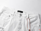Men's Purple Vintage Distressed Stretch Denim Jeans Size:30-38 (40)