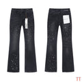 Men's Purple Vintage Distressed Stretch Denim Jeans Size:30-38 (38)