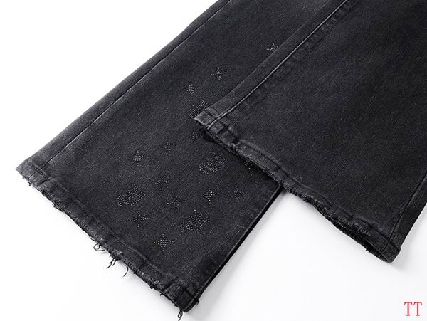Men's Purple Vintage Distressed Stretch Denim Jeans Size:30-38 (38)