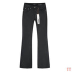 Men's Purple Vintage Distressed Stretch Denim Jeans Size:30-38 (37)