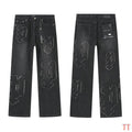 Men's Purple Vintage Distressed Stretch Denim Jeans Size:30-38 (36)