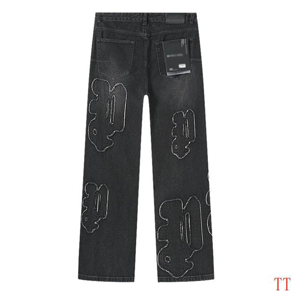 Men's Purple Vintage Distressed Stretch Denim Jeans Size:30-38 (36)