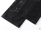 Men's Purple Vintage Distressed Stretch Denim Jeans Size:30-38 (36)