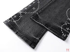 Men's Purple Vintage Distressed Stretch Denim Jeans Size:30-38 (35)
