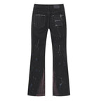 Men's Purple Vintage Distressed Stretch Denim Jeans Size:30-38 (34)