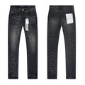 Men's Purple Vintage Distressed Stretch Denim Jeans Size:30-38 (33)