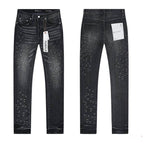 Men's Purple Vintage Distressed Stretch Denim Jeans Size:30-38 (33)