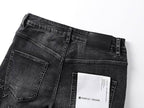 Men's Purple Vintage Distressed Stretch Denim Jeans Size:30-38 (33)