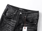 Men's Purple Vintage Distressed Stretch Denim Jeans Size:30-38 (33)