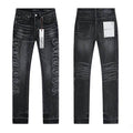 Men's Purple Vintage Distressed Stretch Denim Jeans Size:30-38 (31)