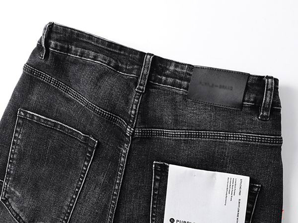 Men's Purple Vintage Distressed Stretch Denim Jeans Size:30-38 (31)