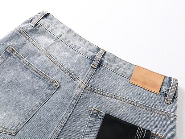 Men's Purple Vintage Distressed Stretch Denim Jeans Size:30-38 (30)