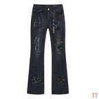 Men's Purple Vintage Distressed Stretch Denim Jeans Size:30-38 (29)