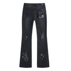 Men's Purple Vintage Distressed Stretch Denim Jeans Size:30-38 (29)