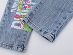 Men's Purple Vintage Distressed Stretch Denim Jeans Size:30-38 (28)