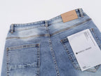 Men's Purple Vintage Distressed Stretch Denim Jeans Size:30-38 (28)