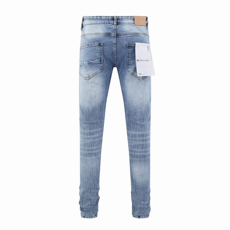 Men's Purple Vintage Distressed Stretch Denim Jeans Size:30-38 (28)