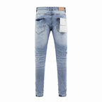 Men's Purple Vintage Distressed Stretch Denim Jeans Size:30-38 (27)