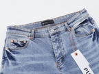 Men's Purple Vintage Distressed Stretch Denim Jeans Size:30-38 (27)