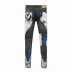 Men's Purple Vintage Distressed Stretch Denim Jeans Size:30-38 (26)
