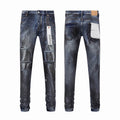 Men's Purple Vintage Distressed Stretch Denim Jeans Size:30-38 (25)