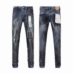 Men's Purple Vintage Distressed Stretch Denim Jeans Size:30-38 (25)