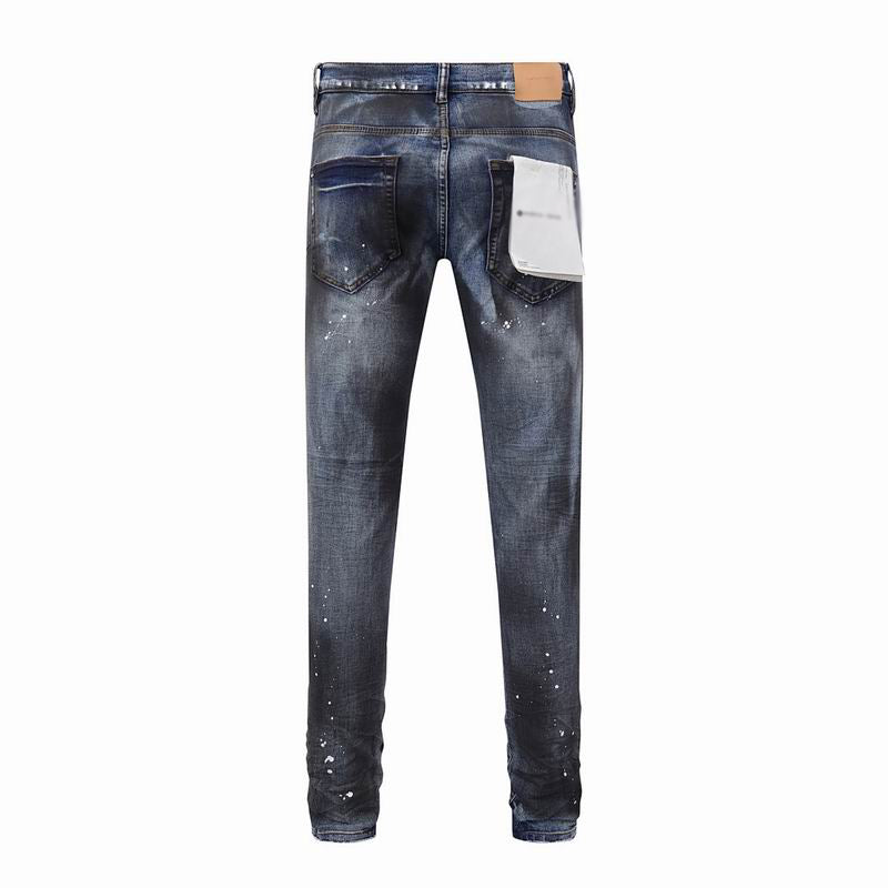 Men's Purple Vintage Distressed Stretch Denim Jeans Size:30-38 (25)