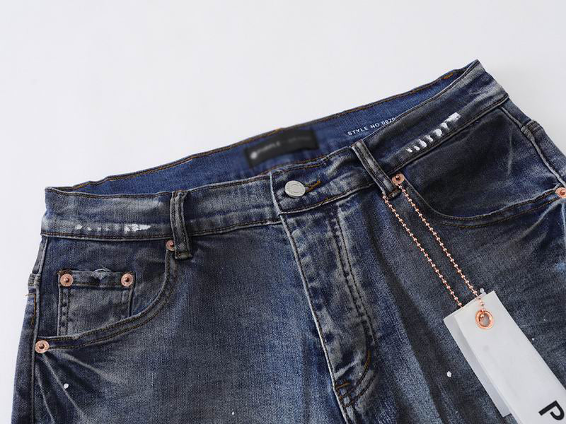 Men's Purple Vintage Distressed Stretch Denim Jeans Size:30-38 (25)