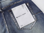Men's Purple Vintage Distressed Stretch Denim Jeans Size:30-38 (24)