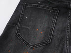 Men's Purple Vintage Distressed Stretch Denim Jeans Size:30-38 (23)