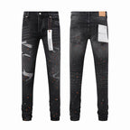 Men's Purple Vintage Distressed Stretch Denim Jeans Size:30-38 (23)