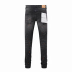 Men's Purple Vintage Distressed Stretch Denim Jeans Size:30-38 (23)