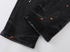 Men's Purple Vintage Distressed Stretch Denim Jeans Size:30-38 (23)