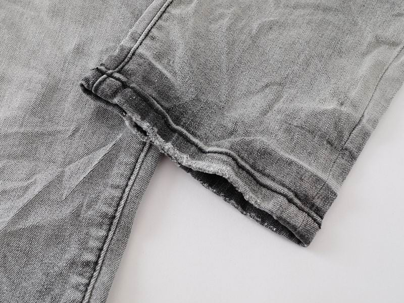 Men's Purple Vintage Distressed Stretch Denim Jeans Size:30-38 (22)