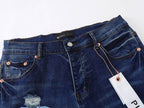 Men's Purple Vintage Distressed Stretch Denim Jeans Size:30-38 (20)