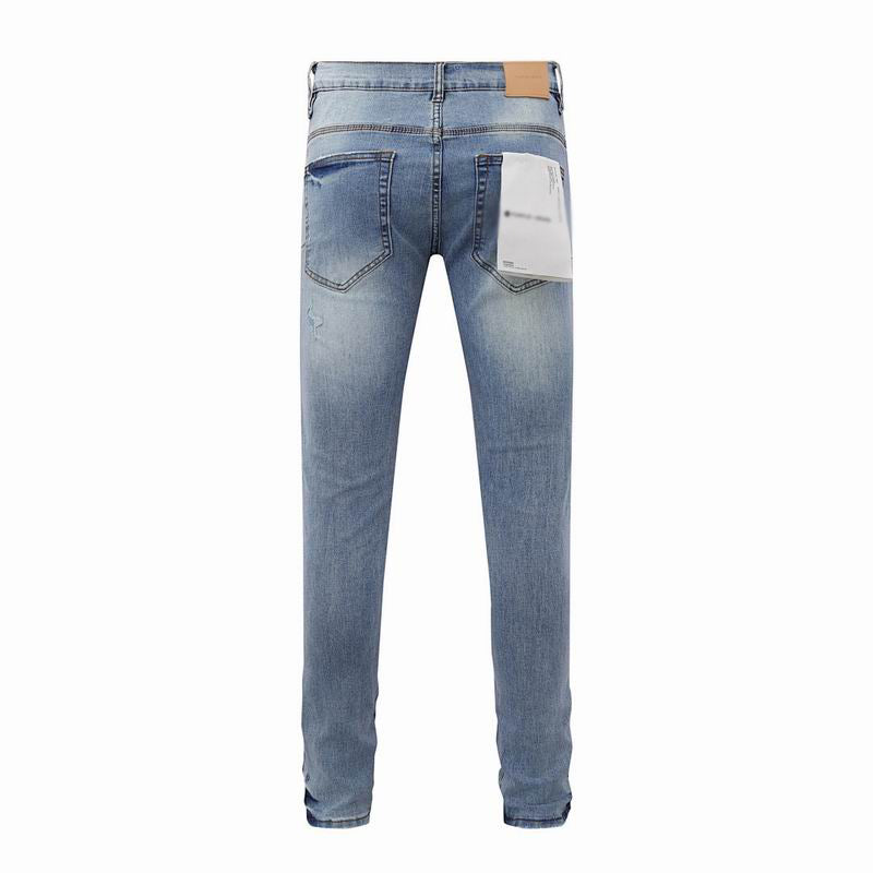 Men's Purple Vintage Distressed Stretch Denim Jeans Size:30-38 (19)