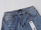 Men's Purple Vintage Distressed Stretch Denim Jeans Size:30-38 (19)