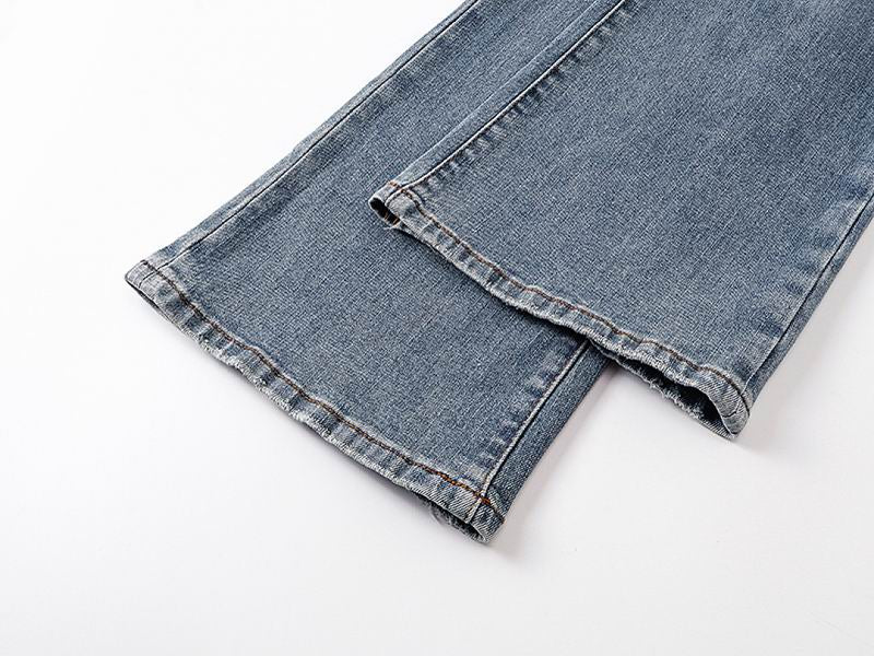 Men's Purple Vintage Distressed Stretch Denim Jeans Size:30-38 (17)