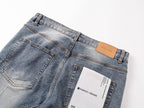 Men's Purple Vintage Distressed Stretch Denim Jeans Size:30-38 (16)