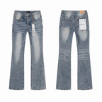 Men's Purple Vintage Distressed Stretch Denim Jeans Size:30-38 (16)