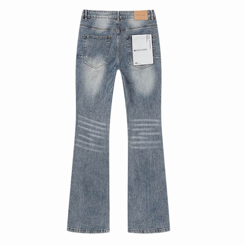 Men's Purple Vintage Distressed Stretch Denim Jeans Size:30-38 (16)