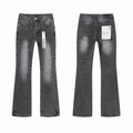 Men's Purple Vintage Distressed Stretch Denim Jeans Size:30-38 (15)