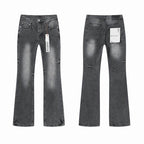 Men's Purple Vintage Distressed Stretch Denim Jeans Size:30-38 (15)