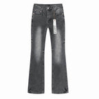 Men's Purple Vintage Distressed Stretch Denim Jeans Size:30-38 (15)