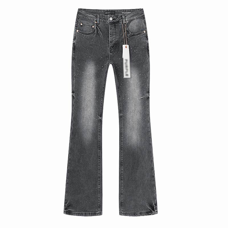Men's Purple Vintage Distressed Stretch Denim Jeans Size:30-38 (15)