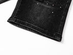 Men's Purple Slim Fit Stretch Denim Shorts Jeans Size:30-38 (5)