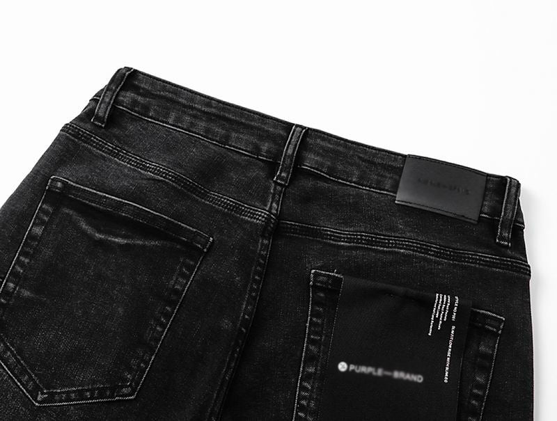 Men's Purple Slim Fit Stretch Denim Shorts Jeans Size:30-38 (5)