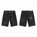 Men's Purple Slim Fit Stretch Denim Shorts Jeans Size:30-38 (5)