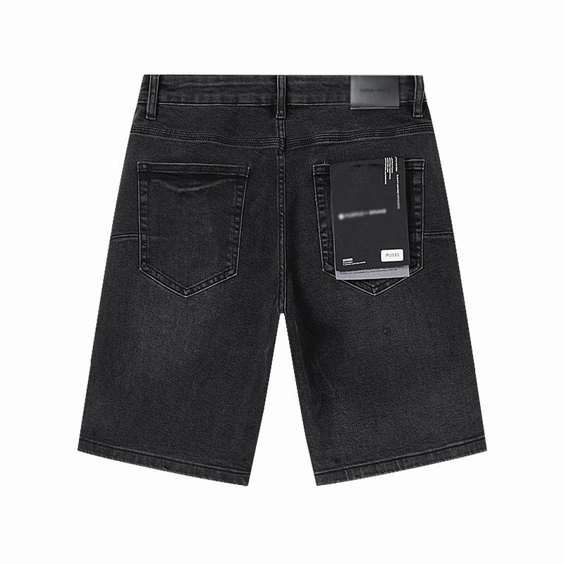 Men's Purple Slim Fit Stretch Denim Shorts Jeans Size:30-38 (5)